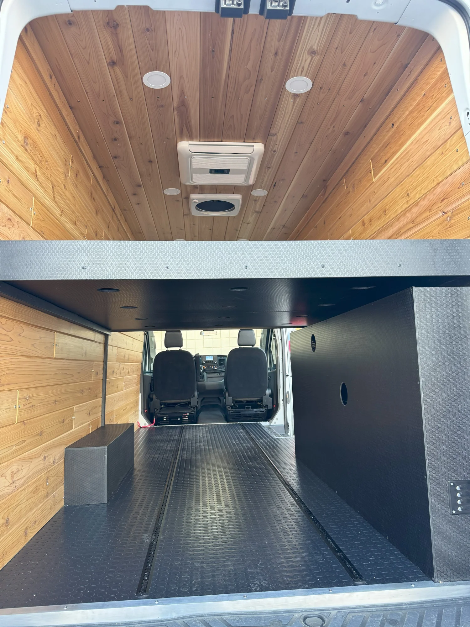 The open plan preserves room for cargo and future changes.