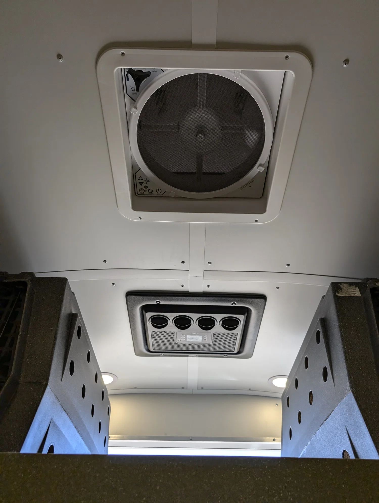 Smooth panels and durable flooring simplify cleanup.