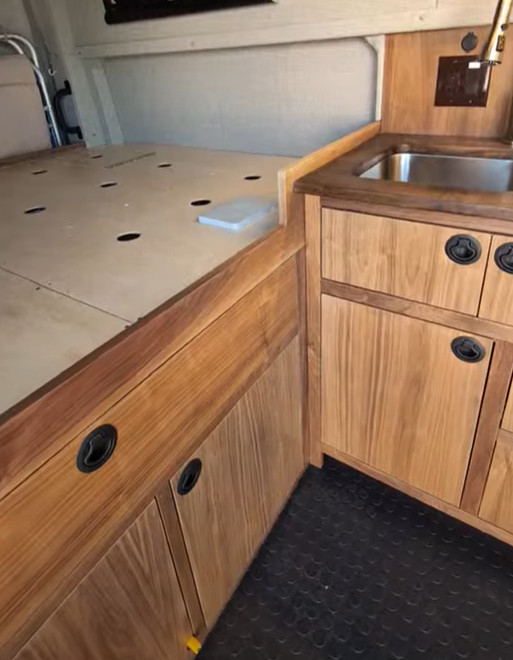 Custom panels and trim give the NV3500 a finished, rattle-conscious interior.